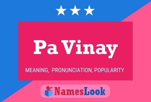 Pa Vinay Name Poster