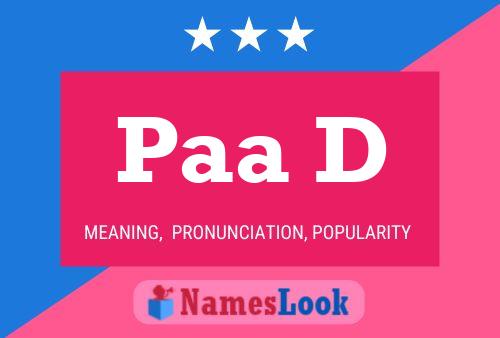 Paa D Name Poster