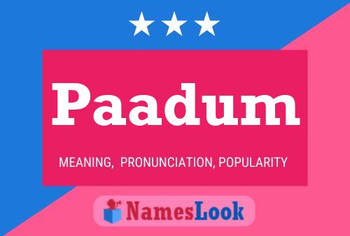 Paadum Name Poster