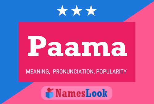 Paama Name Poster