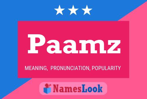 Paamz Name Poster