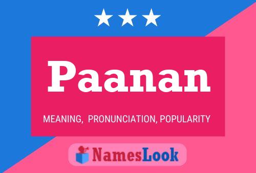 Paanan Name Poster