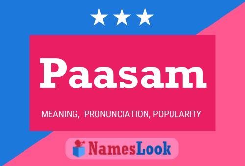 Paasam Name Poster