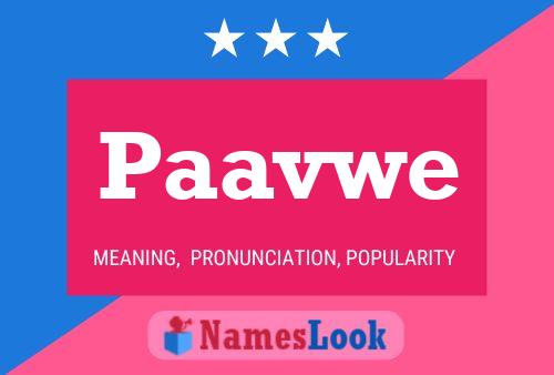 Paavwe Name Poster