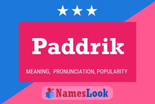 Paddrik Name Poster