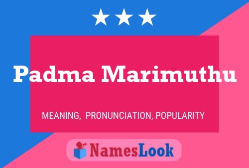 Padma Marimuthu Name Poster