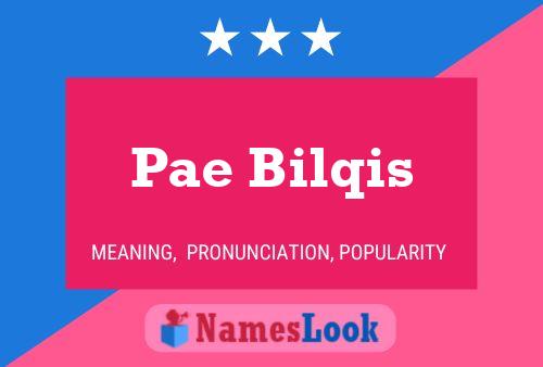 Pae Bilqis Name Poster