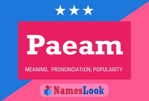 Paeam Name Poster