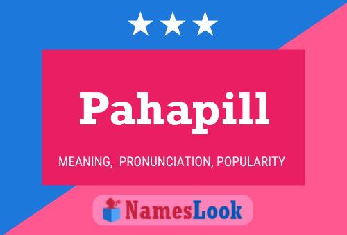 Pahapill Name Poster