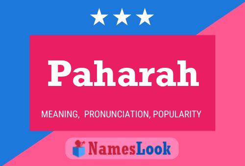 Paharah Name Poster