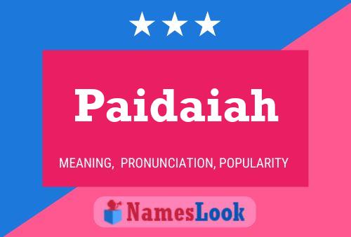 Paidaiah Name Poster