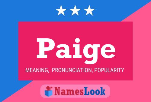 Paige Name Poster