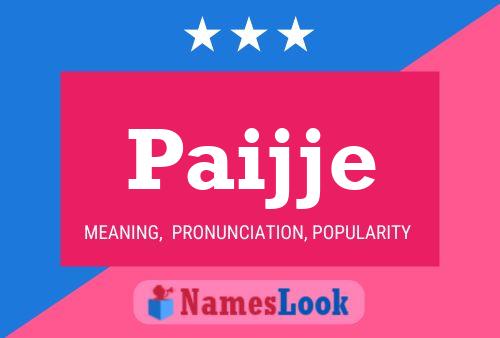 Paijje Name Poster