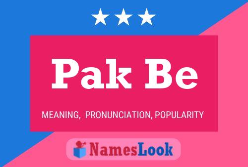 Pak Be Name Poster