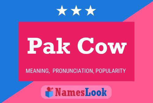 Pak Cow Name Poster