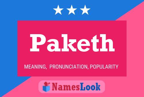 Paketh Name Poster