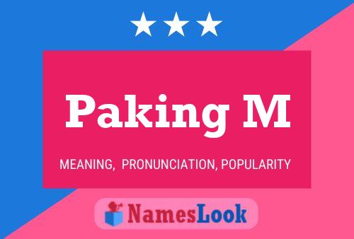 Paking M Name Poster