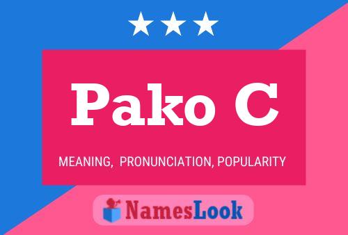 Pako C Name Poster