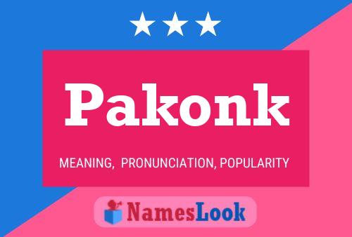 Pakonk Name Poster