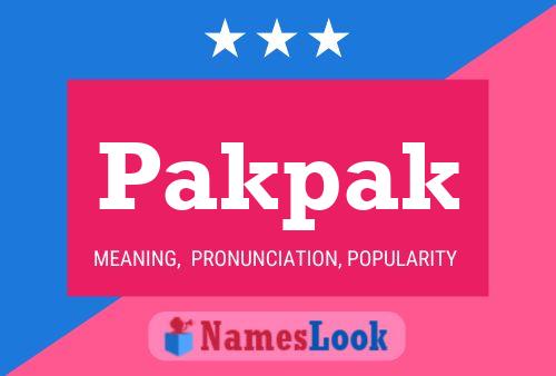 Pakpak Name Poster