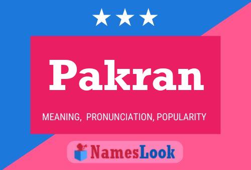 Pakran Name Poster