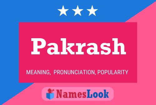 Pakrash Name Poster