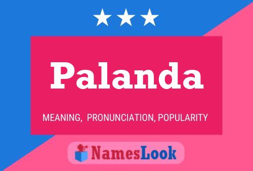 Palanda Name Poster