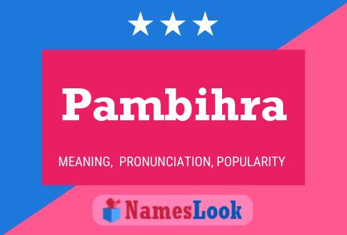 Pambihra Name Poster