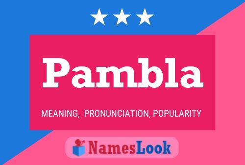 Pambla Name Poster