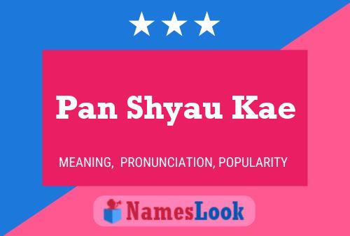 Pan Shyau Kae Name Poster