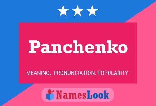 Panchenko Name Poster