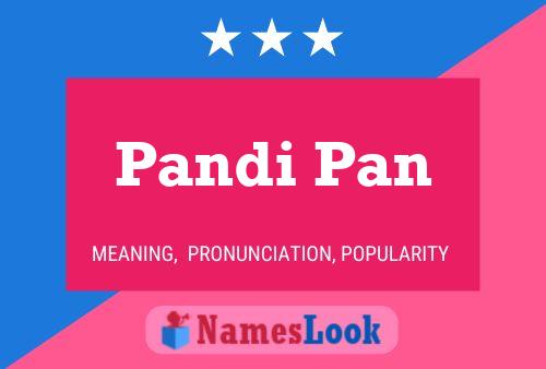 Pandi Pan Name Poster