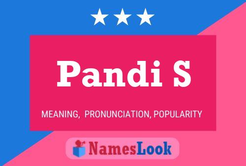 Pandi S Name Poster