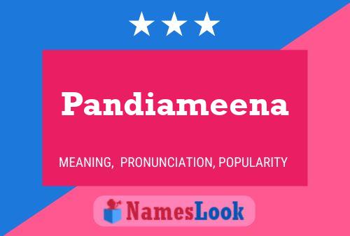 Pandiameena Name Poster