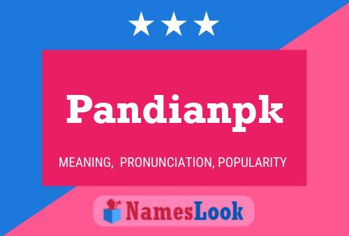 Pandianpk Name Poster