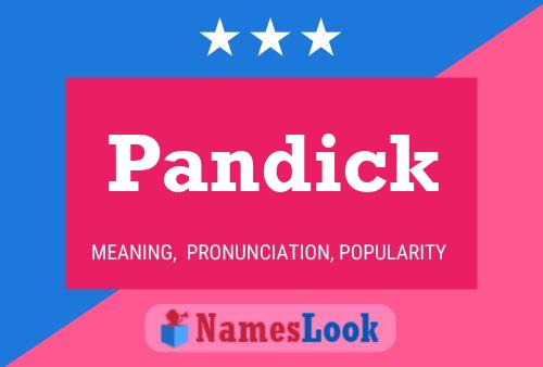 Pandick Name Poster