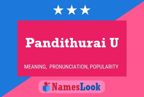 Pandithurai U Name Poster