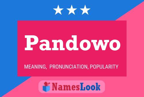 Pandowo Name Poster