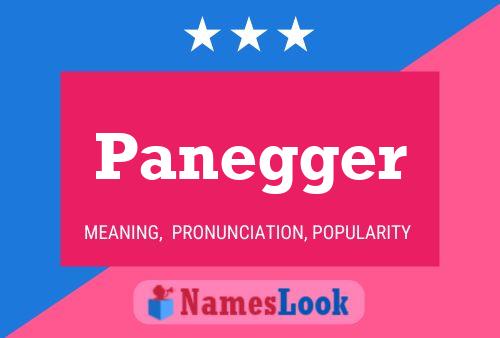 Panegger Name Poster