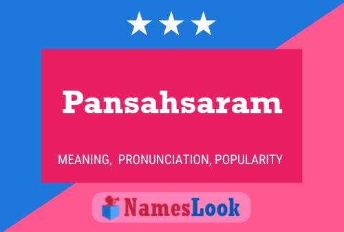 Pansahsaram Name Poster