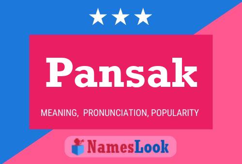 Pansak Name Poster