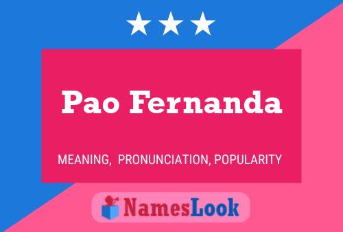 Pao Fernanda Name Poster