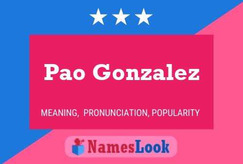 Pao Gonzalez Name Poster