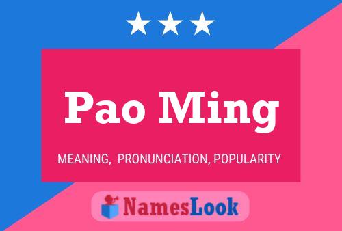 Pao Ming Name Poster