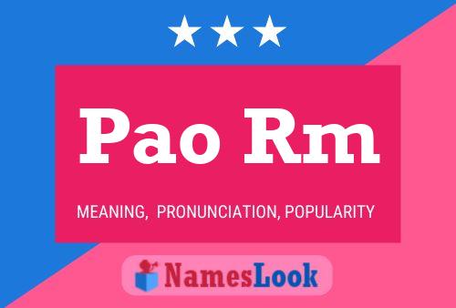 Pao Rm Name Poster