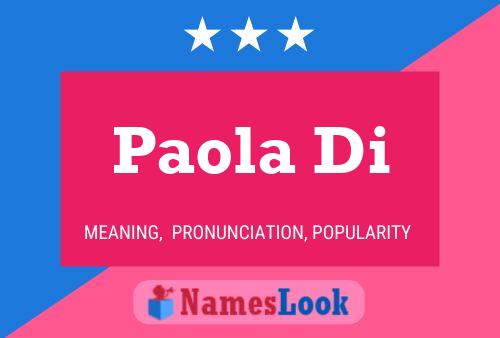 Paola Di Name Poster