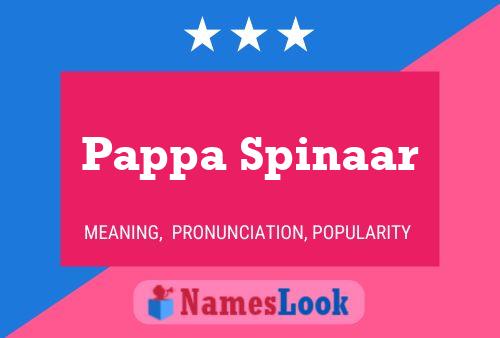 Pappa Spinaar Name Poster