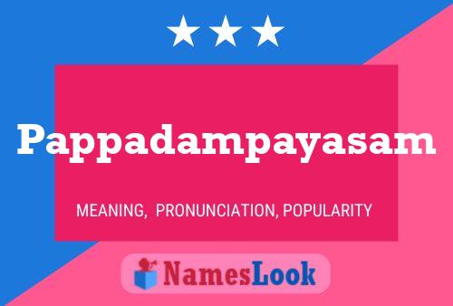 Pappadampayasam Name Poster