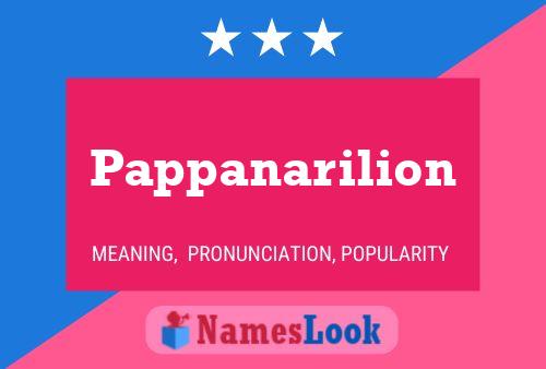 Pappanarilion Name Poster