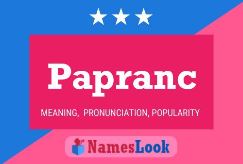 Papranc Name Poster